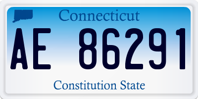 CT license plate AE86291