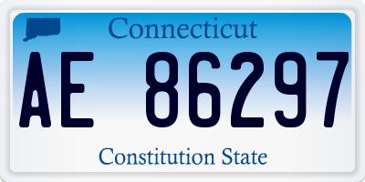 CT license plate AE86297