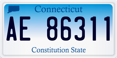 CT license plate AE86311