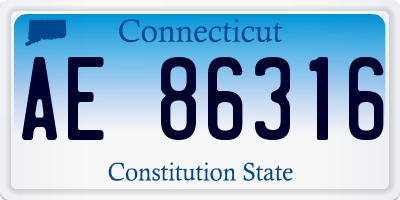 CT license plate AE86316