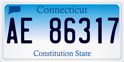 CT license plate AE86317