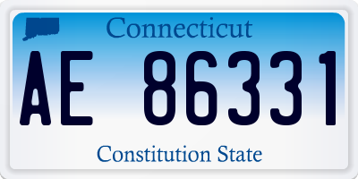 CT license plate AE86331