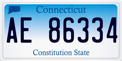 CT license plate AE86334