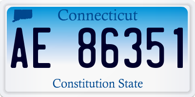 CT license plate AE86351