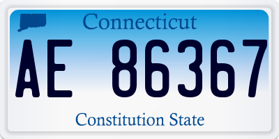 CT license plate AE86367