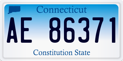 CT license plate AE86371
