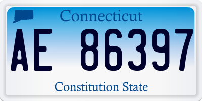 CT license plate AE86397
