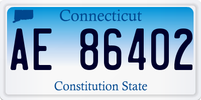 CT license plate AE86402