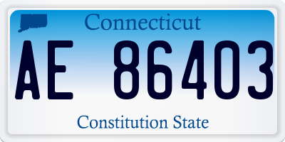 CT license plate AE86403