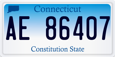 CT license plate AE86407