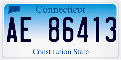 CT license plate AE86413