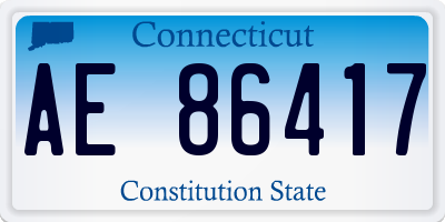 CT license plate AE86417