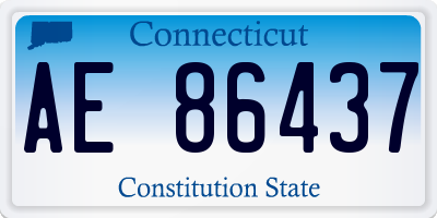 CT license plate AE86437