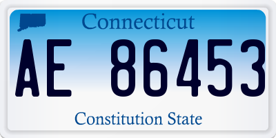 CT license plate AE86453