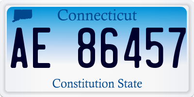 CT license plate AE86457