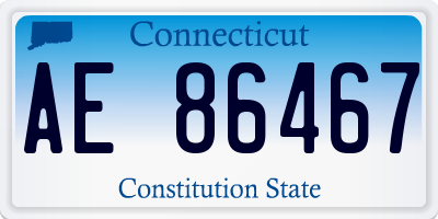CT license plate AE86467