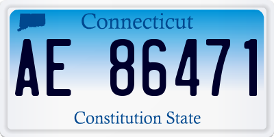 CT license plate AE86471