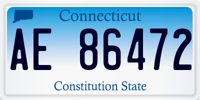 CT license plate AE86472
