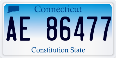 CT license plate AE86477