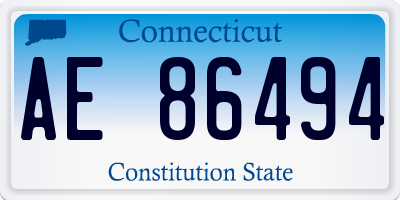 CT license plate AE86494