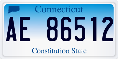 CT license plate AE86512