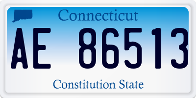 CT license plate AE86513