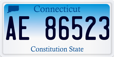 CT license plate AE86523
