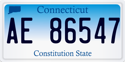 CT license plate AE86547