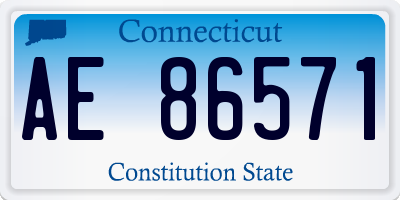 CT license plate AE86571