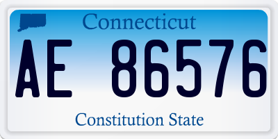 CT license plate AE86576