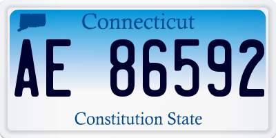 CT license plate AE86592