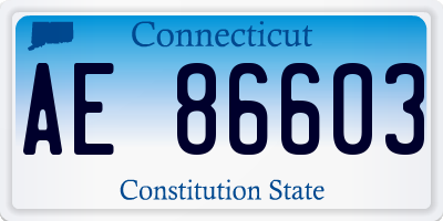 CT license plate AE86603