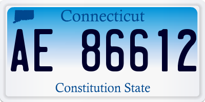 CT license plate AE86612