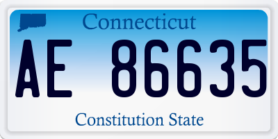 CT license plate AE86635