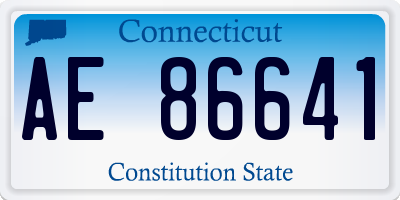 CT license plate AE86641