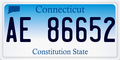 CT license plate AE86652