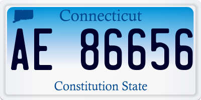 CT license plate AE86656
