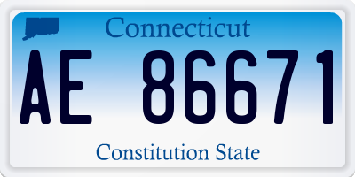CT license plate AE86671