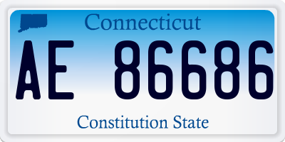 CT license plate AE86686