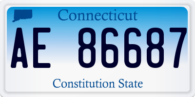 CT license plate AE86687