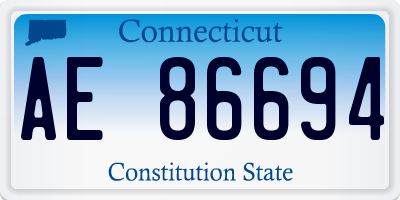 CT license plate AE86694