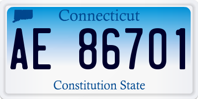 CT license plate AE86701