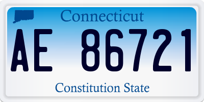 CT license plate AE86721
