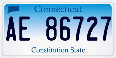 CT license plate AE86727