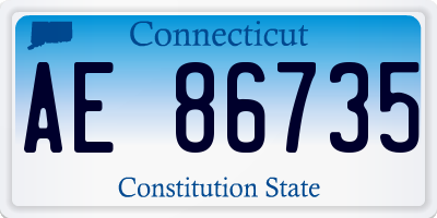 CT license plate AE86735