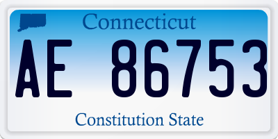 CT license plate AE86753