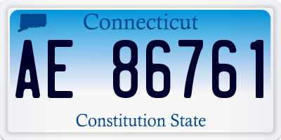 CT license plate AE86761
