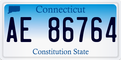 CT license plate AE86764