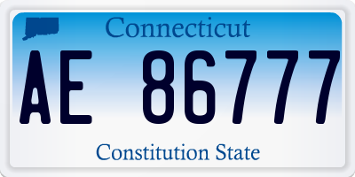CT license plate AE86777