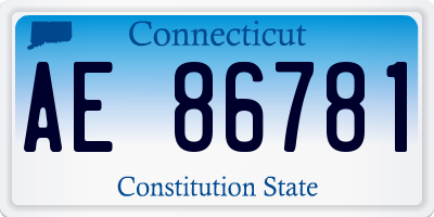 CT license plate AE86781